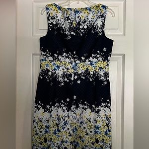 Tahari Blue Floral Dress